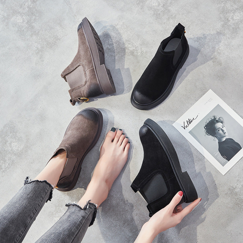 British Flat Short Boots