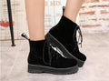 Velvet Strap Ankle Martin Boots