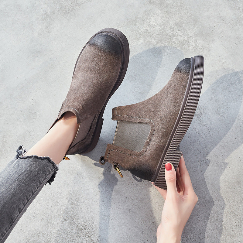 British Flat Short Boots