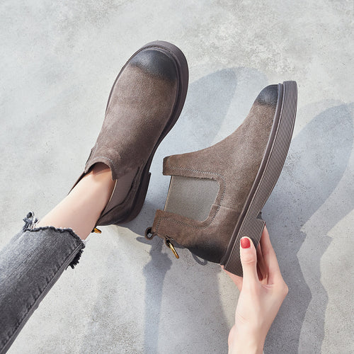 British Flat Short Boots